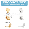 8Pcs 2 Colors 304 Stainless Steel Clip-on Earring Findings STAS-LP0001-45-2