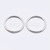 Rhodium Plated 925 Sterling Silver Round Rings STER-F036-03P-1x8-2