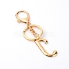 Alloy Rhinestone Keychain KEYC-WH0021-05J-2