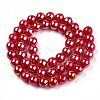 Electroplate Opaque Glass Beads Strands GLAA-T032-P10mm-AB04-3
