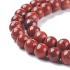 Natural Red Jasper Beads Strands G-E375-6mm-03-6