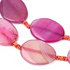 Natural Banded Agate Beads Strands G-P605-L02-02-5