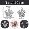 50Pcs Zinc Alloy with Crystal Rhinestone Pendants FIND-SC0019-59-2