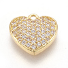 Brass Micro Pave Cubic Zirconia Charms LS-KK-O112-08G-1