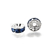 Brass Grade A Rhinestone Spacer Beads RSB038NF-14-3