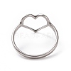 201 Stainless Steel Heart Finger Ring RJEW-J051-16P-3