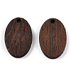 Natural Wenge Wood Pendants WOOD-T023-85A-01-2
