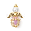 Luminous Handmade Glass Seed Beaded Angel Pendants PALLOY-MZ00963-01-1