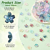 60G Baking Paint Transparent Glass Bead Caps DGLA-YW0001-63-3