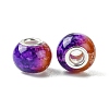 Two Tone Glass European Beads GPDL-K003-01H-2