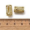 Brass Micro Pave Clear Cubic Zirconia European Beads ZIRC-I070-015G-3