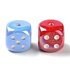 UV Plating Rainbow Iridescent Acrylic Enamel Beads SACR-G034-10-3