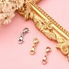3Pcs 3 Colors 304 Stainless Steel Double Lobster Claw Clasps STAS-YW0001-52B-5