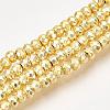 Electroplate Non-magnetic Synthetic Hematite Bead Strands G-Q465-21G-1