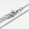 Brass Chain Necklaces MAK-F013-06P-2