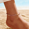 925 Sterling Silver Anklets AJEW-Z029-27G-5