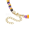 3Pcs 3 Style Alloy Enamel Ghost & Pumpkin & Bat Pendant Necklaces Set NJEW-TA00077-4