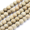 Natural Camphor Wood Beads Strands X-WOOD-P011-09-6mm-1