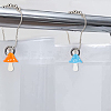 12Pcs 6 Colors Iron Shower Curtain Rings for Bathroom HJEW-OC0001-26-7