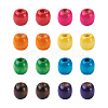 240Pcs 8 Color Craftdady Dyed Natural Maple Wood Beads WOOD-CD0001-06B-LF-2