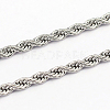 Tarnish Resistant 304 Stainless Steel Rope Chains CHS-O005-43G-1