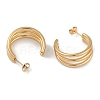 PVD Vacuum Plating 201 Stainless Steel Moon Stud Earrings EJEW-I309-73G-03-2