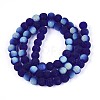 Frosted Transparent Glass Beads Strands LS-GLAA-T032-T6mm-MBB15-2