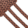 Imitation Leather Braided Lace Ribbon WL-WH0003-02B-1