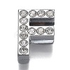 Alloy Letter Slide Charms RB-F034-01F-P-RS-1