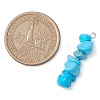 Gradient Color Natural Aquamarine & Natural Lapis Lazuli & Synthetic Turquoise Chip Beaded Pendants PALLOY-JF02791-02-2