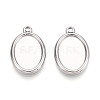 304 Stainless Steel Pendant Cabochon Settings STAS-T067-68P-1