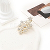 Golden Plated Metal with Crystal Rhinestone Alligator Hair Clips PW-WG9B4A8-09-1