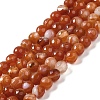 Natural Striped Agate/Banded Agate Beads Strands G-A246-8mm-03-2