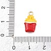 Fries Alloy Enamel Charms ENAM-P264-01D-G-4