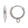 Rhodium Plated 925 Sterling Silver Hoop Earrings STER-K168-042P-2