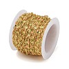 Rack Plating Brass Dapped Chains AJEW-Q153-02G-15-3
