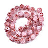 Handmade Millefiori Glass Beads Strands LK-T001-10-3