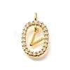 Brass Micro Pave Cubic Zirconia Pendants ZIRC-P123-01G-V01-1