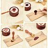 Brass Wax Seal Stamp with Wood Handle AJEW-WH0412-0329-3