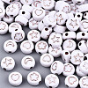 Opaque White Acrylic Beads MACR-T038-10-01RG-1