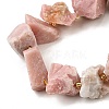 Raw Rough Natural Pink Opal Beads Strands G-Z087-B21-4