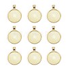 Tibetan Style Alloy Pendant Cabochon Settings TIBE-R295-055G-LF-1