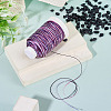 1 Roll Gradient Color Segment Dyed Round Waxed Polyester Cord YC-TADJ0001-03C-6