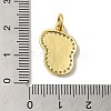 Brass Micro Pave Cubic Zirconia Pendants KK-K354-02G-J-3