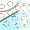20Pcs 2 Colors 304 Stainless Steel Cuff Rings RJEW-SC0001-35-3