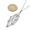 3Pcs 3 Color 304 Stainless Steel Macrame Pouch Empty Stone Holder for Pendant Necklaces Making NJEW-JN04384-5