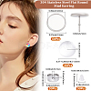 50Pcs 304 Stainless Steel Flat Round Stud Earring Settings STAS-BBC0010-39B-2
