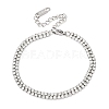 304 Stainless Steel Rhinestone Cup Chain Bracelets BJEW-P376-01P-4