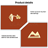 ANATTASOUL 4 Pair 4 Colors Stainless Ssteel Hollow Out Mountain Stud Earrings for Women EJEW-AN0002-72-4