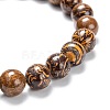 Natural Gemstone Stretch Beaded Bracelets G-A185-01N-3